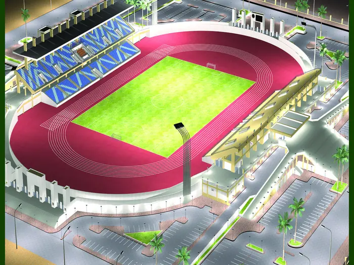 Rendering of the Islamic University sports stadium