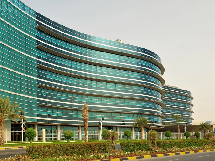 KNPC Headquarters curved glass facade