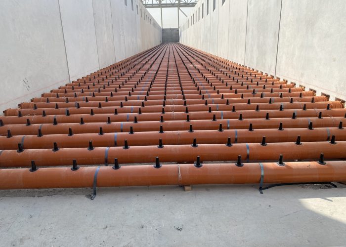 Sludge Compositing Area at Umm Al Hayman Waste Water Treatment Plant(Aeration Process Piping & Floor Heating System)